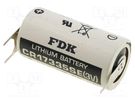 Battery: lithium; 3V; 2/3A,2/3R23,CR17335; 1800mAh; Ø17x33.5mm FDK