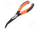 Pliers; curved,half-rounded nose,universal,elongated; 200mm BAHCO