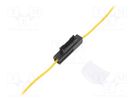 Fuse holder; 19mm; 0.75mm2; 5A; yellow; automotive fuses 4CARMEDIA