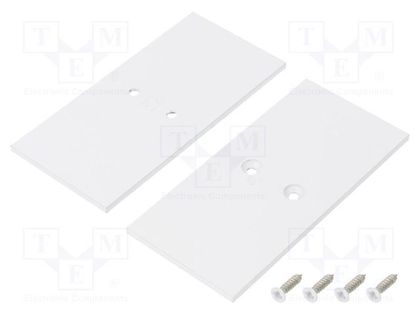 Cap for LED profiles; white; 2pcs; steel; 33.4x68.8x2mm TOPMET TOP-V4580001
