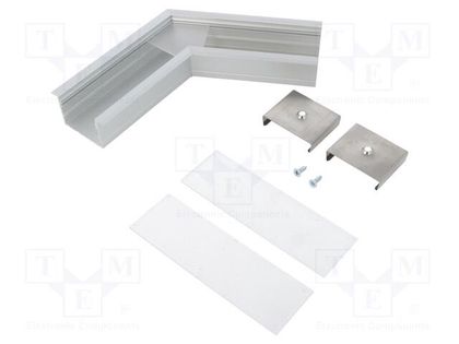 Connector 120°; silver; aluminium; anodized; VARIO30-07 TOPMET TOP-V4810020