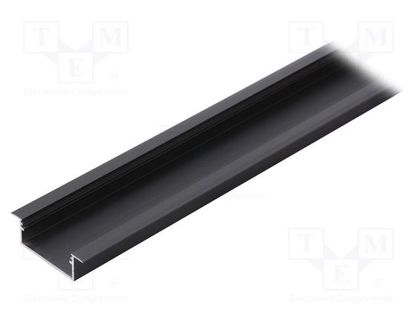 Profiles for LED modules; black; L: 1m; VARIO30-06; aluminium TOPMET TOP-VAR30-06/BK-1M