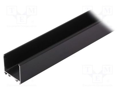 Profiles for LED modules; black; L: 1m; VARIO30-08; aluminium TOPMET TOP-VAR30-08/BK-1M
