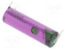 Battery: lithium (LTC); 3.6V; AA; 2400mAh; non-rechargeable TADIRAN