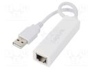 USB to Fast Ethernet adapter; USB 2.0; white LOGILINK