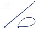 Cable tie; with metal; L: 292mm; W: 4.8mm; polypropylene; 133N; blue PANDUIT