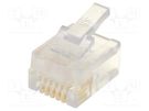 Plug; RJ12; PIN: 6; Layout: 6p6c; for cable; IDC,crimped BEL FUSE