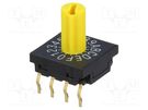 Encoding switch; HEX/BCD; Pos: 16; THT; Rcont max: 100mΩ; 10x10x4mm NKK SWITCHES