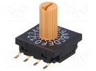 Encoding switch; HEX/BCD; Pos: 16; SMT; Rcont max: 100mΩ; 10x10x4mm NKK SWITCHES