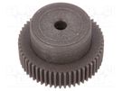 Spur gear; whell width: 16mm; Ø: 28.5mm; Number of teeth: 55; ZCL ELESA+GANTER