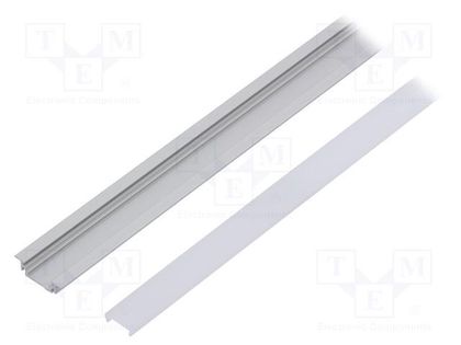 Profiles for LED modules; white; natural; L: 1m; GROOVE10 TOPMET TOP-F2003920