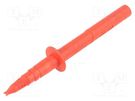Probe tip; 32A; red; Socket size: 4mm; Plating: nickel plated; 20mΩ SCHÜTZINGER