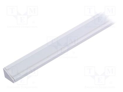 Profiles for LED modules; white; white; L: 1m; CORNER10; aluminium TOPMET TOP-58360001