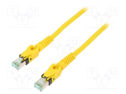 Patch cord; S/FTP; 6a; stranded; Cu; PUR; yellow; 7.5m; 27AWG HARTING 09488484745075