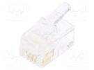 Plug; RJ11; PIN: 4; Layout: 4p4c; for cable; IDC,crimped ENCITECH