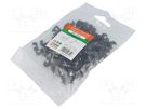 Holder; black; for flat cable; 25pcs; with a nail; H: 6mm AKS ZIELONKA