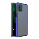 Spring Case clear TPU gel protective cover with colorful frame for Samsung Galaxy M51 blue, Hurtel
