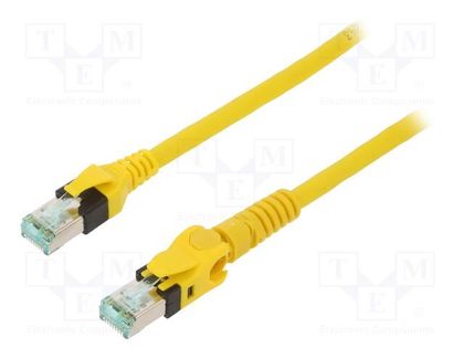 Patch cord; S/FTP; 6a; stranded; Cu; PUR; yellow; 7.5m; 27AWG HARTING 09488547745075