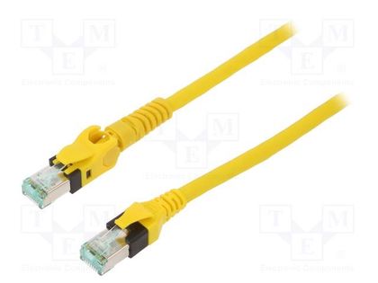 Patch cord; S/FTP; 6a; stranded; Cu; PUR; yellow; 7.5m; 27AWG HARTING 09488447745075