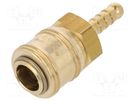 Quick connection coupling EURO; with bushing; brass METABO