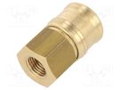 Quick connection coupling EURO; brass; Int.thread: 1/4" METABO