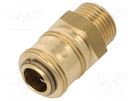 Quick connection coupling EURO; brass; Ext.thread: 1/2" METABO
