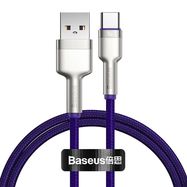 Baseus Cafule Metal Data USB cable - USB Type C 40 W (10 V / 4 A) SCP (Huawei SuperCharge Protocol) 1 m purple (CATJK-A05), Baseus