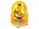 Signaller: lighting; rotating light; amber; S125; 24VDC; IP44; ABS QLIGHT