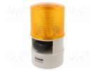 Signaller: lighting-sound; 24VDC; LED; amber; IP54; Ø119x215mm QLIGHT