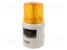 Signaller: lighting-sound; 24VDC; LED; amber; IP54; Ø119x226mm QLIGHT