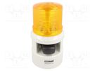 Signaller: lighting-sound; 24VDC; LED; amber; IP54; Ø119x226mm QLIGHT