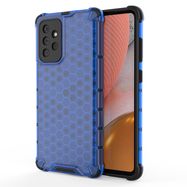 Honeycomb Case armor cover with TPU Bumper for Samsung Galaxy A72 4G blue, Hurtel