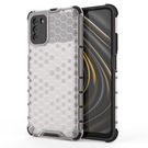 Honeycomb Case armor cover with TPU Bumper for Xiaomi Poco M3 transparent, Hurtel