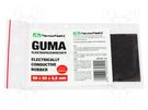 Electrically conductive rubber; black; W: 50mm; L: 50mm; Thk: 0.5mm AG TERMOPASTY