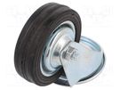 Transport wheel; Ø: 80mm; W: 25mm; H: 105mm; torsional; 50kg; rubber RADER