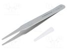 Tweezers; 120mm; Blades: narrowed; Blade tip shape: rounded LINDSTRÖM