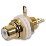 Blue Chassis Mount Gold Plated Phono (RCA) Female Jack