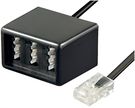 TAE Telephone Adapter Plug, black, 0.2 m - RJ45 male (8P4C) > 3 TAE N/F/N female