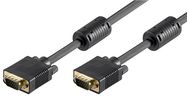 Full HD SVGA Monitor Cable, gold-plated, 15 m, black - VGA male (15-pin) > VGA male (15-pin)