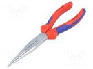 Pliers; curved,half-rounded nose; 200mm KNIPEX