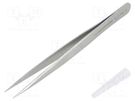 Tweezers; 120mm; Blades: narrowed; Blade tip shape: sharp LINDSTRÖM