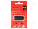 Pendrive; USB 2.0; 64GB; USB A; CRUZER SNAP; black SANDISK