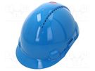 Protective helmet; vented; Size: 53÷62mm; blue; ABS; G3000; 334g 3M