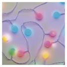 LED cherry light chain – 2.5 cm balls, 4 m, outdoor and indoor, multicolour, timer, EMOS