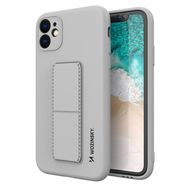 Wozinsky Kickstand Case silicone case with stand for iPhone 11 Pro Max gray, Wozinsky
