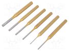 Kit: punches; hardened and heat treated; Punch len: 150mm; 6pcs. BAHCO