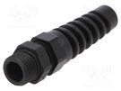 Cable gland; with strain relief; PG7; IP68; polyamide; black HUMMEL