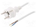 Cable; 3x1mm2; CEE 7/7 (E/F) plug,wires,SCHUKO plug; PVC; 1.5m PLASTROL