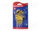 Wrenches set; Torx®; Chrom-vanadium steel; 9pcs. Workpro