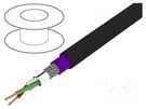 Wire; 1x2x22AWG; for direct burial,PROFIBUS; solid; Cu; PE; black HELUKABEL